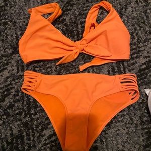 Orange two piece Hollister swimsuit